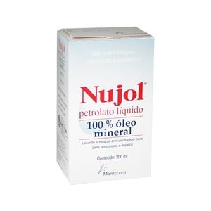 Nujol 200mL Óleo Mineral - Frasco com 200 mL