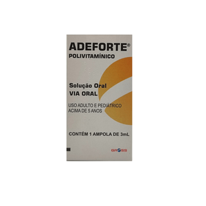 Adeforte 800UI/mL + 10000UI/mL + 15mg/mL Solução Oral   Ampola com 3mL