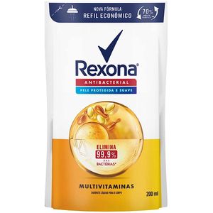 Refil Sabonete Líquido Rexona Antibacterial Multivitaminas Sachê 200ml