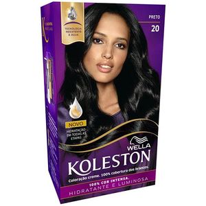 Kit Coloração Creme 20 Preto Wella Koleston