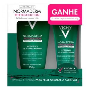 Kit Gel De Limpeza Facial Vichy Normaderm Phytosolution Com 150G + 40G