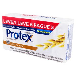 Sabonete Antibacteriano Protex Aveia Barra 85g Leve 6 e Pague 5