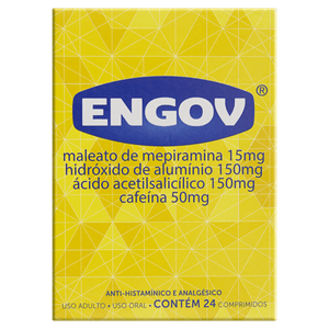 Engov 150MG + 50MG + 150MG + 15MG Comprimido - Caixa com 24 Comprimidos