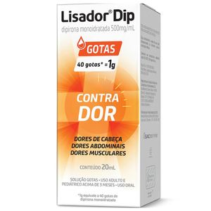 Lisador Dip 500mg/mL Solução oral (gotas) - Frasco com 20 mL