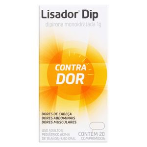 Lisador DIP 1G Comprimido simples - Caixa com 20 Comprimidos