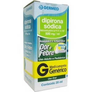 Dipirona Sódica 500MG/ML Solução oral (gotas) - Frasco com 20 mL