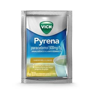 Vick Pyrena 500MG Pó para suspensão extemporânea Sabor Camomila e Erva-Cidreira - Envelope com 5 g