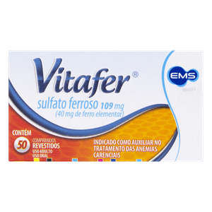 Vitafer 109MG Comprimido revestido - 50 Comprimidos