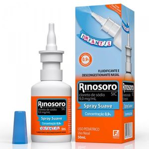 Rinosoro SIC Infantil Spray Suave 9MG/ML Solução nasal - 1 Frasco com 50 mL