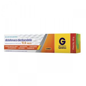 Diclofenaco Dietilamônio 10MG/G Gel dermatológico - 1 Bisnaga com 60g