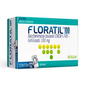 Floratil 100mg, caixa com 12 cápsulas gelatinosas duras