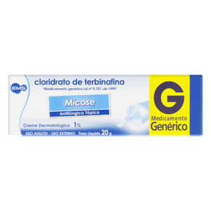 Cloridrato de Terbinafina 10MG/G Creme dermatológico - Bisnaga com 20 g