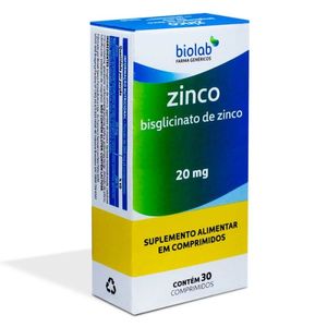 Zinco 20mg 30 Comprimidos