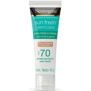 Protetor Solar Facial FPS70 Neutrogena Sun Fresh Derm Care Cor Morena 40G