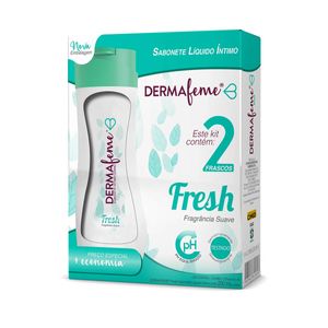 Sabonete Intimo Dermafeme fresh, líquido, 2 unidades com 200mL