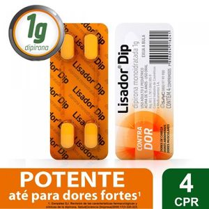 Lisador DIP 1G Comprimido simples - Blíster com 4 Comprimidos