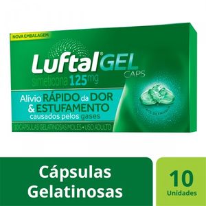 Luftal Gel Caps 125mg Cápsula Mole - Caixa com 10 Cápsulas