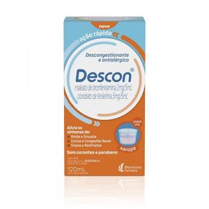 Descon 4mg/mL + 1mg/mL Xarope   Frasco com 120mL