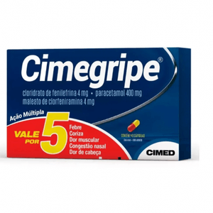 Cimegripe 4MG + 400MG + 4MG Cápsula gelatinosa dura - Caixa com 10 Cápsulas