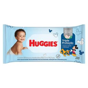 Lenço Umedecido Infantil Disney Baby Huggies Tripla Proteção 88 Unidades