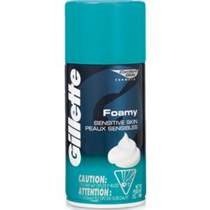 Espuma de Barbear Gillette Foamy Pele Sensível, Frasco com 175g