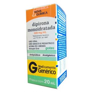 Dipirona Sódica 500MG/ML Solução oral (gotas) - Frasco com 20 mL