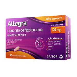 Allegra 120MG Comprimido revestido - Caixa com 10 Comprimidos