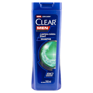 Shampoo Anticaspa Clear Men Limpeza Diária 200ml