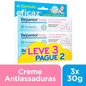 Bepantol Baby Creme Preventivo de Assaduras 30g   Pague 2 e Leve 3