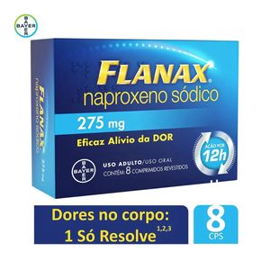 Flanax 275mg - Caixa com 8 Comprimidos Revestidos