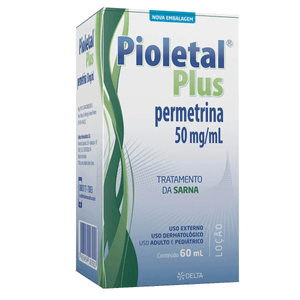 Pioletal Plus 50MG/ML Loção tópica - Frasco com 60 mL