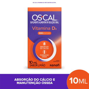 Oscal D 500UI/mL Solução Oral Sabor Limão - Frasco com 10mL