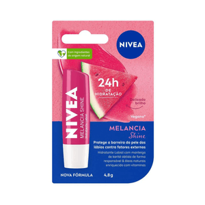 Protetor Labial Nivea Shine Protetor labial Nivea Melancia Shine 4,8g