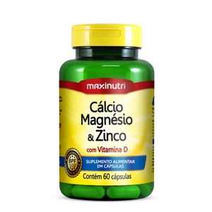 Cálcio + Magnésio + Zinco 600mg 60 Cápsulas