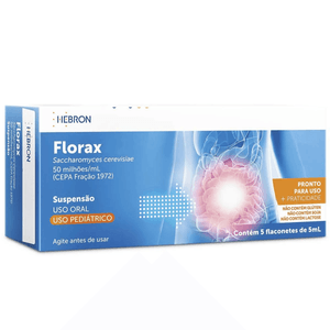 Florax SM Pediátrico 50MILHOES/ML Suspensão oral - 5 Flaconetes com 5 mL