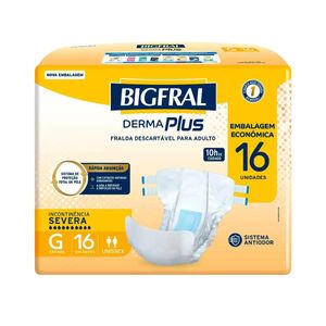 Fralda Adulta Bigfral Dermaplus G 16 Unidades