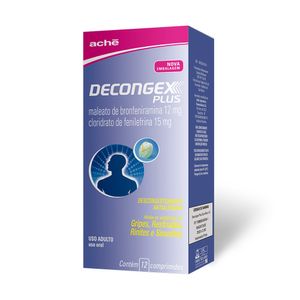 Decongex Plus 12 + 15mg   12 Comprimidos