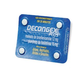 Decongex Plus 12mg + 15mg Comprimido Revestido de Liberação Prolongada - Blíster com 4 Comprimidos