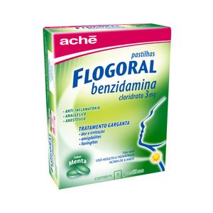 Flogoral 3mg Pastilha - Caixa com 8 Pastilhas