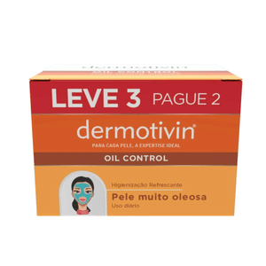 Dermotivin Oil Control Pele Oleosa Sabonete em Barra 90g Leve 3 Pague 2